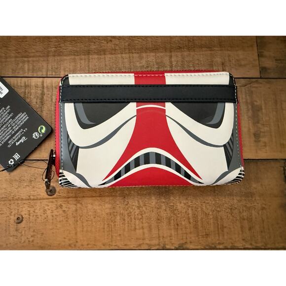 Loungefly Star Wars Wallet Womens Incinerator Trooper Zip Around Faux Leather - Picture 1 of 7